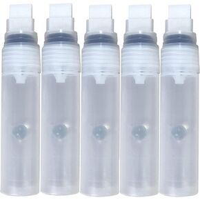 Large Paint Empty Markers 5 Pack, 15mm Jumbo Tips, Clear Pen Holder, Refillable Paint Marker Pens for DIY Rock, Wood, Ceramic, Metallic, Graffiti, Glass Painting, Beloved by artists, entrepreneurs
