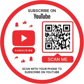 SCAN ME | YouTube QR Code Stickers | Ready to Be Activated Instantly with Your YouTube URL for Viewers to Subscribe | Pack of (3)
