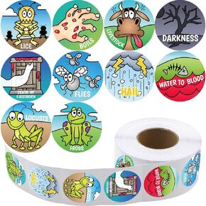 500Pcs Passover 10 Plagues Stickers for Kids Passover Decorations Gifts for Seder