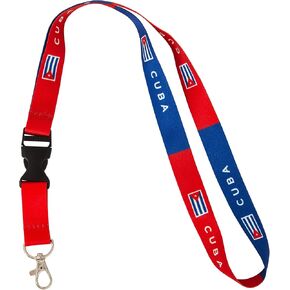 Desert Cactus Country of Cuba Lanyard Flag Car Keys ID Badge Holder Keychain Souvenir Detachable Breakaway Snap Buckle (Lanyard)