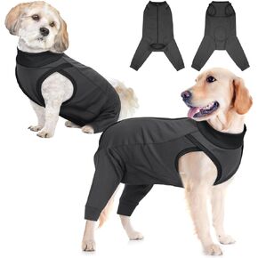 T'CHAQUE Dog Surgery Suit for Rear Legs, Dog Onesie for Surgery Female Male Neuter, Dog Recovery Suit for Dogs After Surgery Anti Licking Dog Recovery Leg Sleeve, Dog Cone Alternative,Navy Blue,M