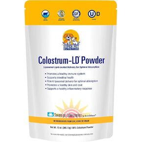 Veterinarian Approved Super Pet Nutrition - for Dogs and Cats - Liposomal Bovine Colostrum, Rich in Immunoglobulins (25%+), Support for Immune and Digestive Systems, Allergies (12 Ounces)