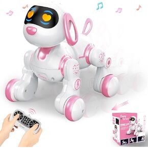 Robot Dog Toy for Kids, Easy Programmable Remote Control Dog Robot with Head Touch Sensing & Music Function, Imitates Animal Forms Robot Pet Toy Gift for 3-7