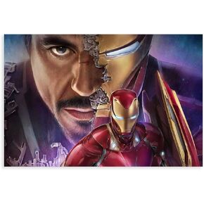 SXSJEIOU Diamond Painting Kits - Iron Man 5D Diamond Art for Adults Full Drill Round Crystal Pictures Home Wall Art (12" X 16")