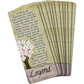 Legend of The Dogwood Thoughtful Pink 7 x 2.5 Cardstock Prayer Card Pack of 12
