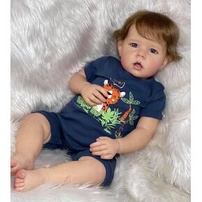 Zero Pam LifeLike Reborn Baby Baby Boy 20 بوصة واقعية طفل دمية ناعمة السيليكون فينيل كامل الجسم المظهر الحقيقي للدمى من جديد عيون مفتوحة مع الأطفال الذين تتراوح أعمارهم