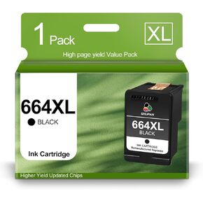 664XL Ink Cartridge Black Replacement for HP 664 664XL Ink Cartridges for DeskJet Ink Advantage 2135 1115 2675 3635 3775 Printer (1 Black)