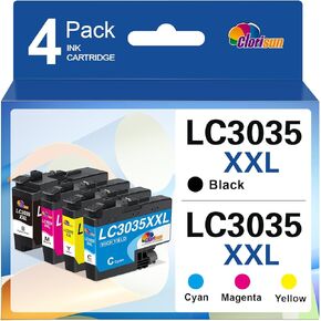 Clorisun LC3035 XXL LC3033 Ink Cartridges Replacement for Brother LC3035 Ink Cartridges Compatible with Brother MFC-J995DW Ink Cartridges J805DW J815DW J995DWXL J805DWXL Printer (BK/C/M/Y, 4-Pack)