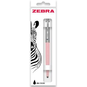 Zebra Pen 901 Retractable Ballpoint Pen - Medium Point 1.0mm Nib - Black Ink - Pastel Pink Barrel