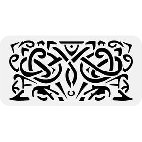 FINGERINSPIRE Striped Bass Painting Stencil 11.8x5.9inch Plastic PET Animal Fish Template Reusable Fish Pattern Stencil Decorative Flatfish Template DIY Animal Theme Stencil for Painting on Wood
