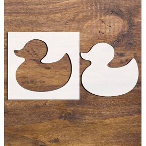 Rubber Duck Reusable Mylar Stencil for Painting – 4x4 inches Ideal for Art, Crafts, Scrapbooking, and Painting on Walls, Wood, and Glass