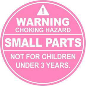 Warning Choking Hazard Stickers,2inch 300pcs Warning Choking Hazard Small Parts Sticker Not for Children Under 3 Years