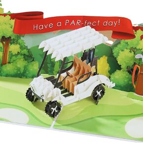 Funny Golf Pop Up Birthday Day Card, Happy Birthday Card for Golfers - Suitable for Men, Dad, Husband, Grandpa; All-Occasion Fathers Day Card, Congratulations, Funny Retirement Card for Boss, Coworker
