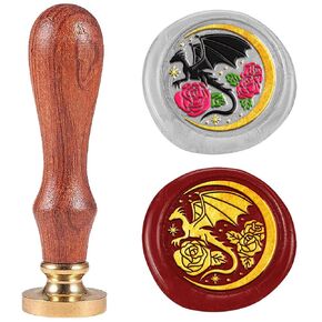 1" Frame Eyes Wax Seal Stamp Retro Sealing Stamps Removable Brass Head with Wooden Handle Novelty Seal Stamp Sealing Wax for Envelope Greeting Card Gift Letter Invitations Decoration