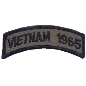 United States Military Vietnam Year Tab Embroidered Patch, with Iron-On Adhesive (1968)