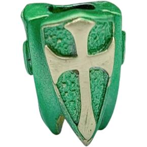 Retro Brass Three sides shield edc beads keychain DIY accessories paracord beads
