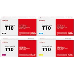 T10 Toner Cartridge 4-Pack (Black,Cyan,Magenta,Yellow) Replacement for Canon T10 Toner Cartridge for Color imageCLASS X LBP1538C MF1538C C1533P C1538P C1538iF Printer Ink
