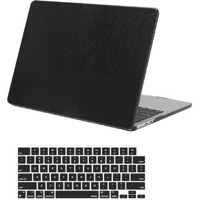 Mosiso متوافق مع MacBook Air 13 بوصة Case 2025 2024 2023 2022 M4 A3240 M3 A3113 M2 A2681 ، قشرة ألياف الكربون المنقطة البلاستيكية من أجل Macbook Air 13.6 بوصة ، تراجع