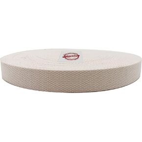 Premium Quality Natural Cotton Webbing 10 Yard Roll -1" Wide - No Harmful Dyes, Easy to Use - Perfect for Crafting Belts, Handbags, Tote Straps, Furniture Trim CPG 1x10