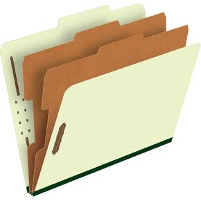 مجلدات تصنيف Pendaflex - 2 مقسمات ، أخضر فاتح ، رسالة ، 10/BX (17173)