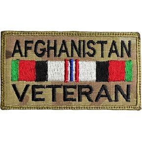 Afghanistan Veteran Patch OCP - Funny Tactical Military Morale Embroidered Patch Hook Fastener Backing(Camouflage)