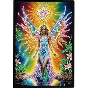 DCIDBEI Notebooks Diamond Painting Sketchbook A5 DIY Notebook A5 Blank Diamond Painting Notebook Embroidery Diary Book DIY Diamond Art Gifts Craft Set Adults Fairy Elf Angel Diamond Art Journal