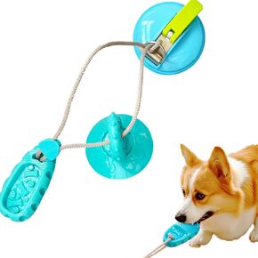 Dog Toys for Chewers Suction Cup Dog Toy Tug of War Chew Toys for Teething Interactive Puppy Teething Toys for Small Large Dogs Tug Toy Slipper