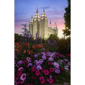 Diamond Painting Kits for Adults, Kids Salt Lake Temple Scenery DIY 5D Diamond Painting Arts Craft for Home Wall Decor Birthday Gifts 12x16in