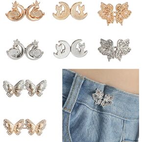8 PCS Pant Clips for Waist Tightener, Waist Tightener for Pants Women, Jeans Waist Tightener, Pant Waist Tightener for Women, Waistband Tightener, Pant Waist Tightener for Jeans Skirts Shorts