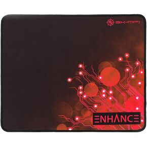 ENHANCE Small Gaming Mouse Pad (12.6 x 10.6) - Small Mouse Mat, Anti-Fray Stitching, Non-Slip Rubber Base, Precision Tracking for Mousepad with Smooth Cloth Fabric Professional Esports Mat (Blue)