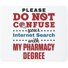 Pharmacist Funny Pharmacy Degree Mouse Pad Desk Mat Mouse Mat Desk Accessories 9.5"x8" Color:Pharmacy Degree