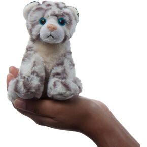 The Petting Zoo Snow Leopard Stuffed Animal Plushie, Gifts for Kids, Wild Onez Babiez Zoo Animals, Snow Leopard Plush Toy 6 inches
