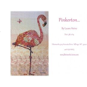 Fiberworks Pinkerton Flamingo pattern, Finishes 38" x 64"