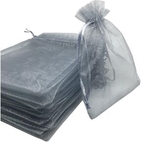 ANSLEY SHOP 100pcs 4x5 Inches Drawstrings Organza Gift Candy Bags Wedding Favors Bags (Grass Green)