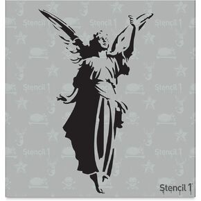 Stencil1 Winter Christmas Stencils (Angel Stencil 5.75" x 6")