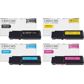 VersaLink C400 C405 Toner Bundle (4-Pack, BK/C/M/Y) Replacement for Xerox VersaLink C405 C400 C400D C400DN C405 C405DN C405N Printer, 106R03500 106R03501 106R03502 106R03503 Toner