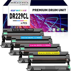 DR229CL Drum Unit Set 4-Pack Replacement for Brother DR229CL DR229 DR-229CL for MFC-L3780CDW MFC-L3720CDW HL-L3220CDW HL-L3300CDW HL-L3280CDW Printer (DR229CL Drum Only, No Toner)
