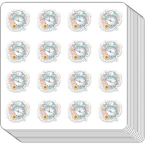 Floral Clock Planner Stickers, 0.5in Monthly Scrapbooking Kids DIY Arts Crafting 208-Pack