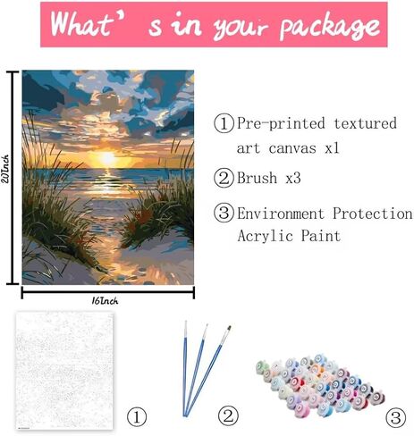 Tree of life Painting Paint by Number Kits 16 x 20 inch Romantic Heart Canvas DIY Red Rose Daisy Painting for Kids Adults Beginner with Brushes and Wildflower Floral Acrylic Art Gift(Without Frame) in Kuwait
