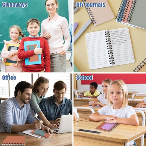 EOOUT 24 Pack Small Notebook Pocket Spiral Notebooks 3x5 Inches, Lined College Ruled Memo Pads, 12 Assorted Colors 60 Sheet Notebook Pads for Home Office and School Accessories in Saudi Arabia