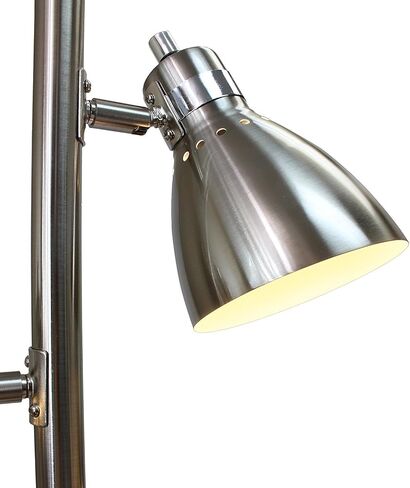 Simple Designs LF2007-BSN Metal 3 Light Tree Floor Lamp, Brushed Nickel in Kuwait