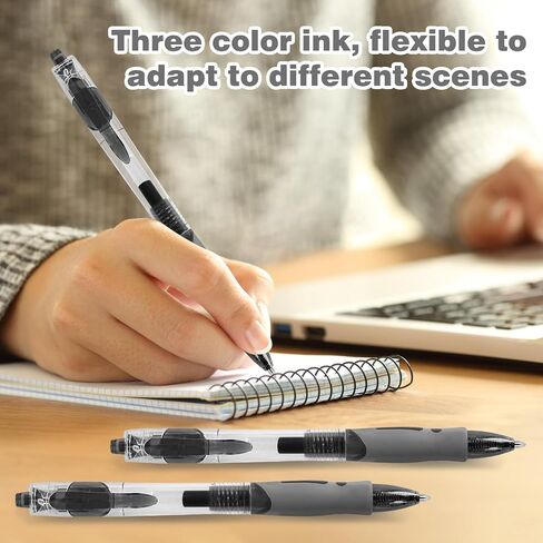 Innertone Blue Gel Pens，12 Pcs Retractable Fine Point 0.7mm With 4 Refills,Blue Pen，Featuring Smooth Writing And Quick-Drying Ink, Suitable For Women, Men, Journaling, School, And Office Use in Saudi Arabia