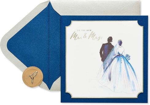 Papyrus Wedding Card for Couple (The New Mr. and Mrs.) in Saudi Arabia