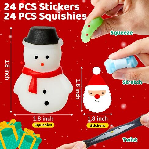 24pcs Mini Mochi Squishy Toys for Party Favors ، Kawaii Fidget Toys لتخفيف الإجهاد ، والحيوانات المكتبية للألعاب الحسية للأطفال ، و Goodie Bag Stuffers for Kids Birthday in Kuwait