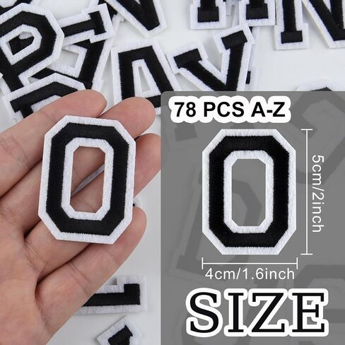 Morcheiong 78 Pcs Iron on Letter Patches A-Z, 2 Inch Iron on Embroidered Alphabet Patch for Clothing, Pants, Hats, Bags- Blue in Kuwait
