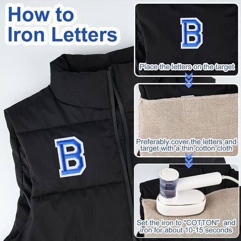 Morcheiong 78 Pcs Iron on Letter Patches A-Z, 2 Inch Iron on Embroidered Alphabet Patch for Clothing, Pants, Hats, Bags- Blue in Kuwait