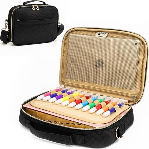 غلاف كتاب الكتاب المقدس للنساء - حقيبة يدوية للكتاب المقدس مع حزام الكتف - الكتاب المقدس الكبير يحمل سحاب للفتيات الأسود ، المتوسط in Kuwait