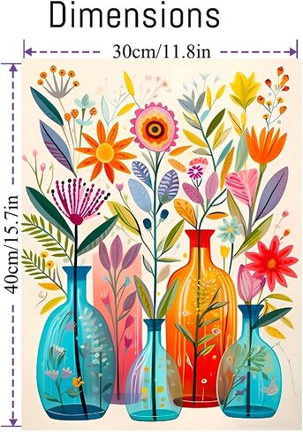 LWZAYS Flower Paint by Number Kit for Adults Canvas, Flowers Acrylic Paint by Number Kit for Adults Beginners, Daisy Vase Adult Paint by Number Kits for Gift Decor - 12x16 Inch in Kuwait