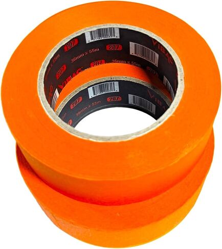1.5 Inch (36mm) Premium High Performance Automotive Orange 207 Masking Tape (2 Rolls) in Saudi Arabia