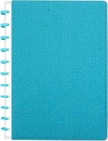 Discbound Notebook, Leather Cover Discbound Planner, 180 Pages Spiral Notebook with Removable Pages, Suitable for Work Meeting School Daily Use in Kuwait